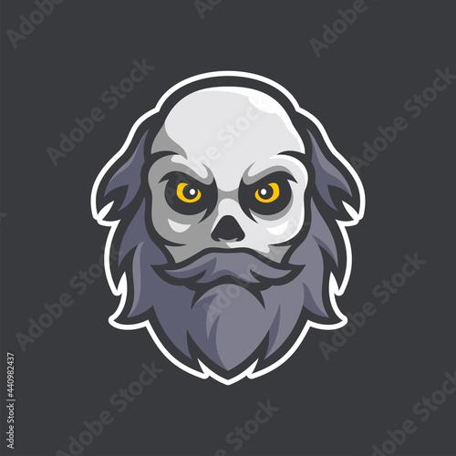 Fototapeta Naklejka Na Ścianę i Meble -  Spooky Old Man Ghost Mascot Character Logo Template