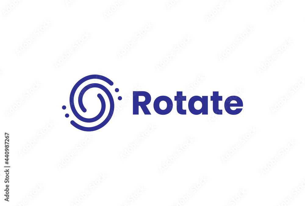 abstract line circle spin logo design abstract line circle spin logo design