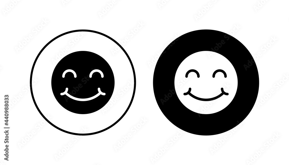 Fototapeta premium smile icon set. smile emoticon icon. feedback