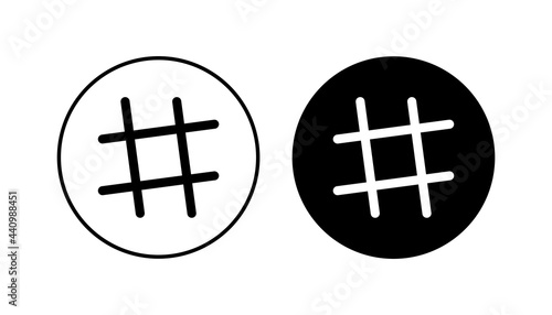 Hashtag icon set. hashtag symbol