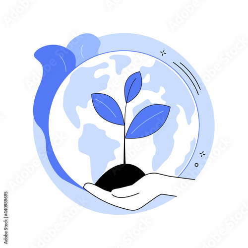 Reforestation abstract concept vector illustration.