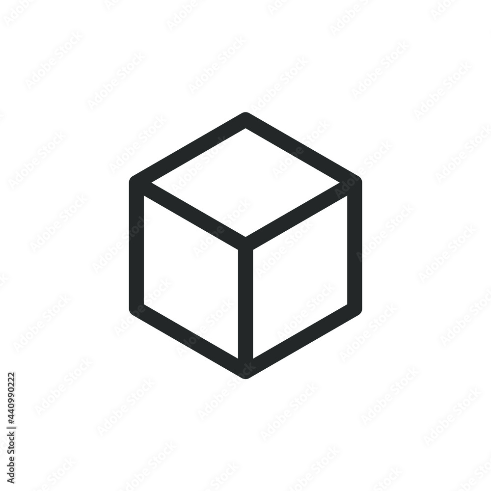 Cube icon. Hexagon shape symbol. 3d or three dimensional sign. Geometric polygon logo. Isometric perspective interface button. Vector illustration image. Cube icon. Hexagon shape symbol. 3d or three dimensional sign. Geometric polygon logo. Isometric perspective interface button. Vector illustration image.
