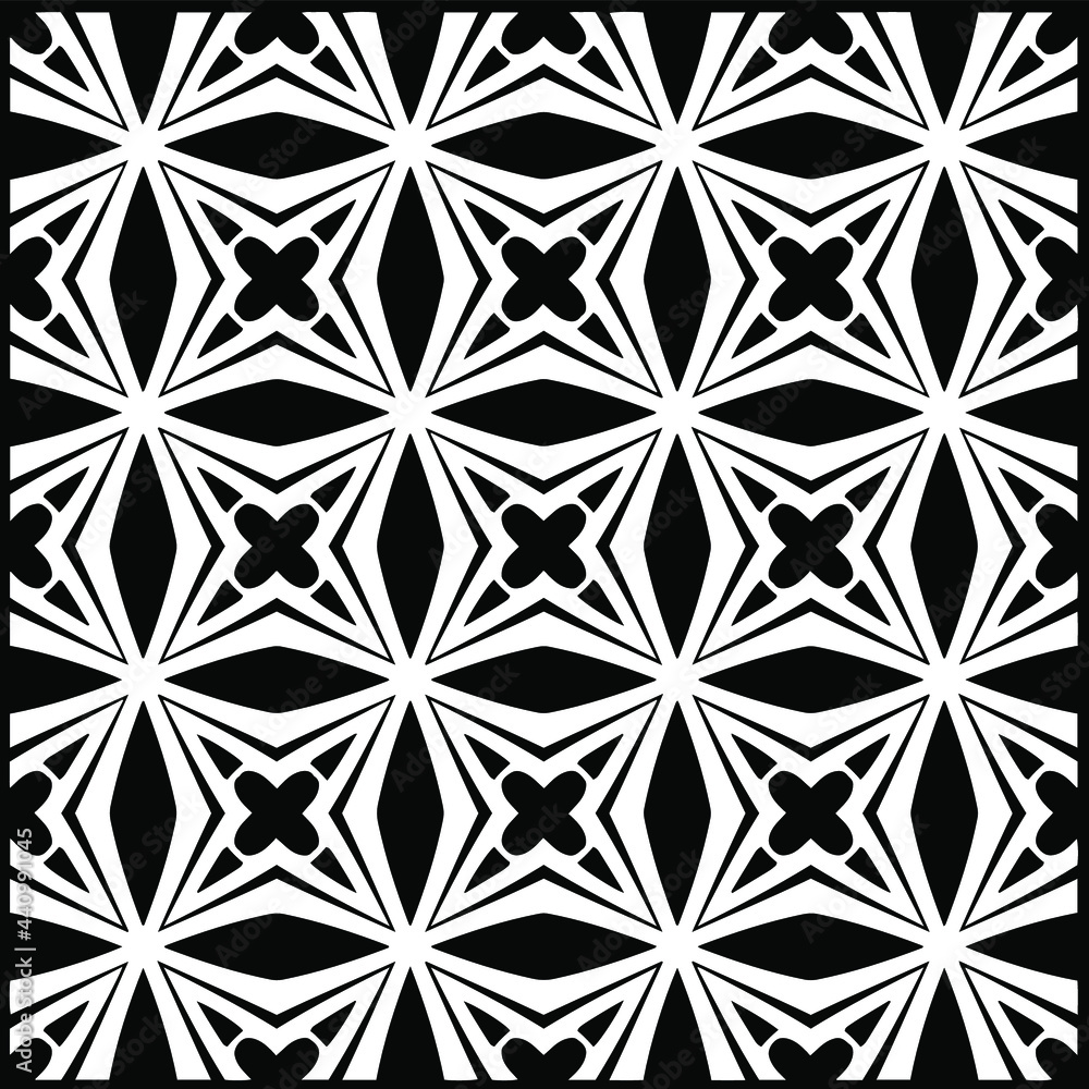 Vector geometric pattern. Repeating elements stylish background abstract ornament for wallpapers and backgrounds. Black and white colors. Vector geometric pattern. Repeating elements stylish background abstract ornament for wallpapers and backgrounds. Black and white colors.