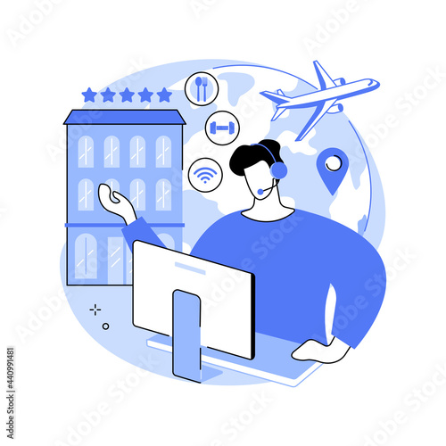 Travel agent abstract concept vector illustration.