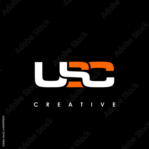USC Letter Initial Logo Design Template Vector Illustration photo