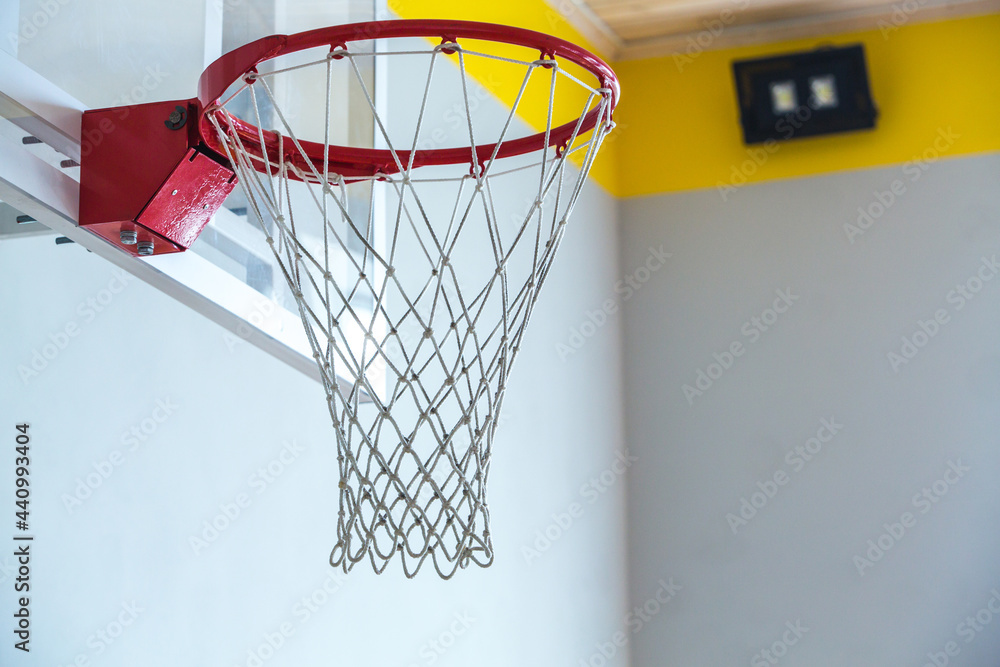basketball hoop on the court in a renew school 
