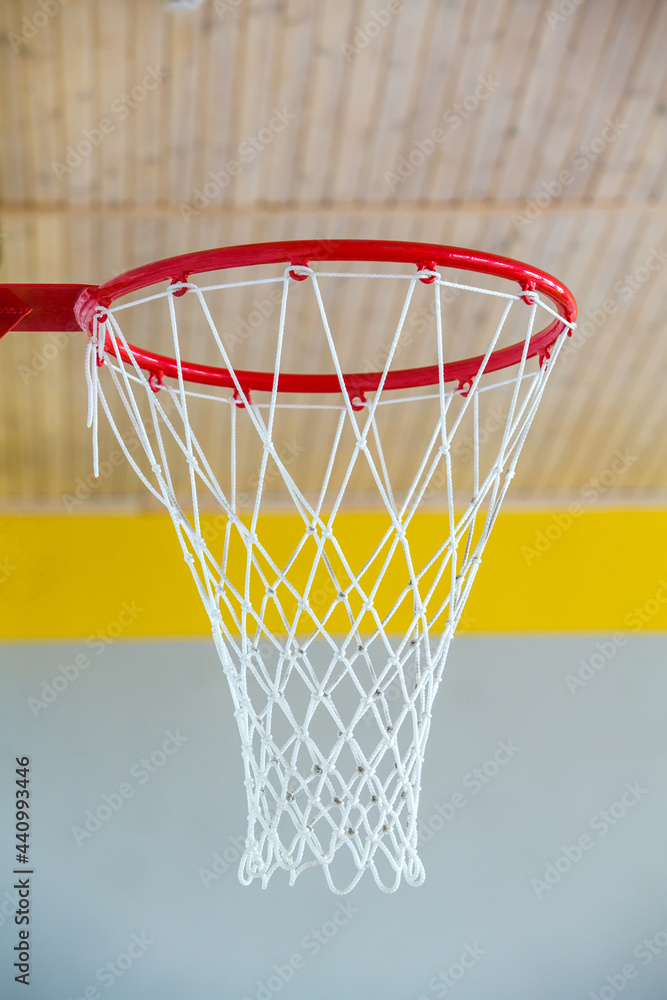 basketball hoop on the court in a renew school 