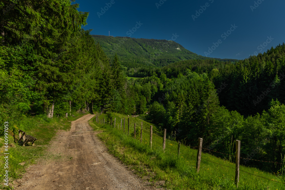 Schockl hill near Sankt Radegund town in summer morning