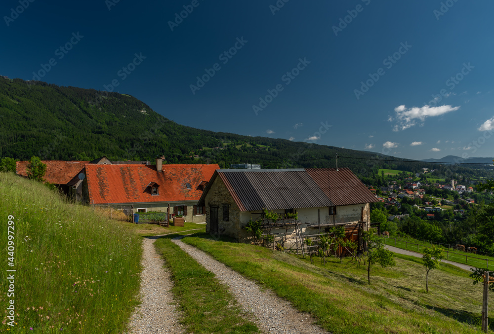 Schockl hill near Sankt Radegund town in summer morning