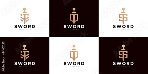 collection, sword logo creative design
