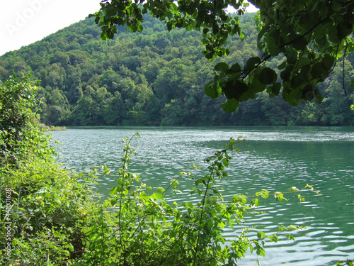 Il fiume Adda nei pressi d'Imbersago in provincia di Lecco, Lombardia, Italia. photo