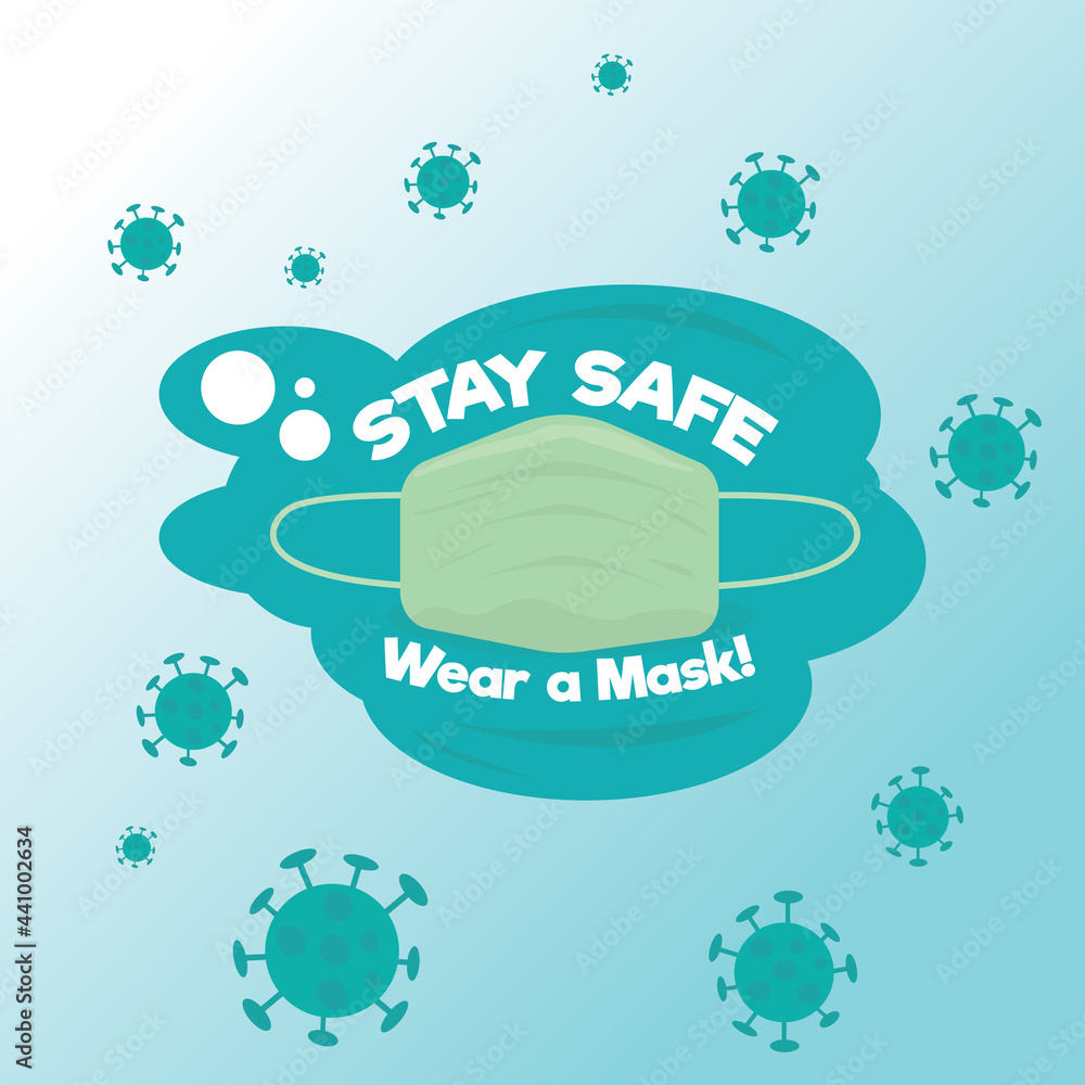 Fototapeta premium stay safe wear a mask. corona virus protector