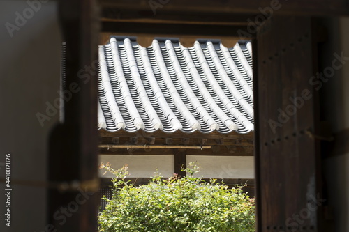 Korean traditional house and traditional gate