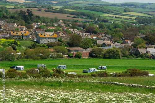 Fotografie The Jurassic coast  in Dorset,Freshwater beach holiday park