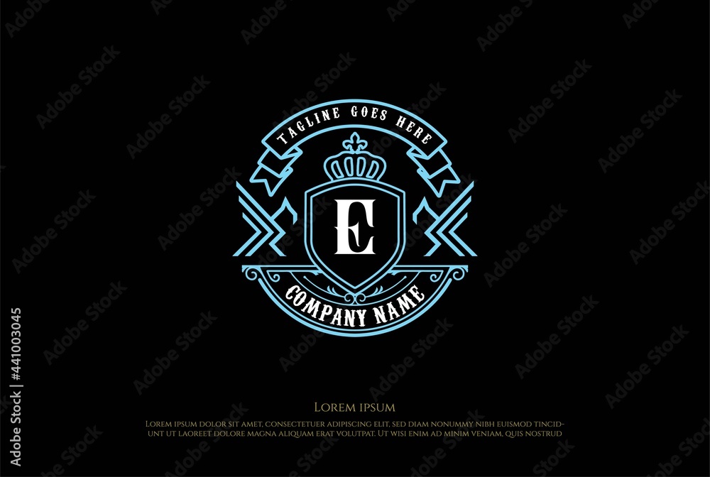 Fototapeta premium Vintage Retro Eagle Hawk Falcon Phoenix Bird Badge Emblem Logo Design Vector