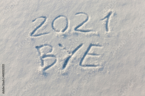 painted on the snow inscriptions associated with the coming of the new year