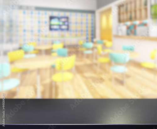 Wallpaper Mural Table Top And Blur Restaurant Of Background Torontodigital.ca