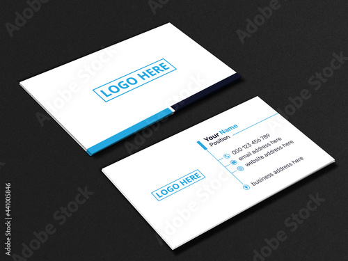 Double-sided creative business card vector design template. Business card for business and personal use. Vector illustration design, Horizontal layout, Print ready