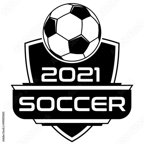 Fussball mit Schild 2021 - soccer 2021 - Icon Symbol