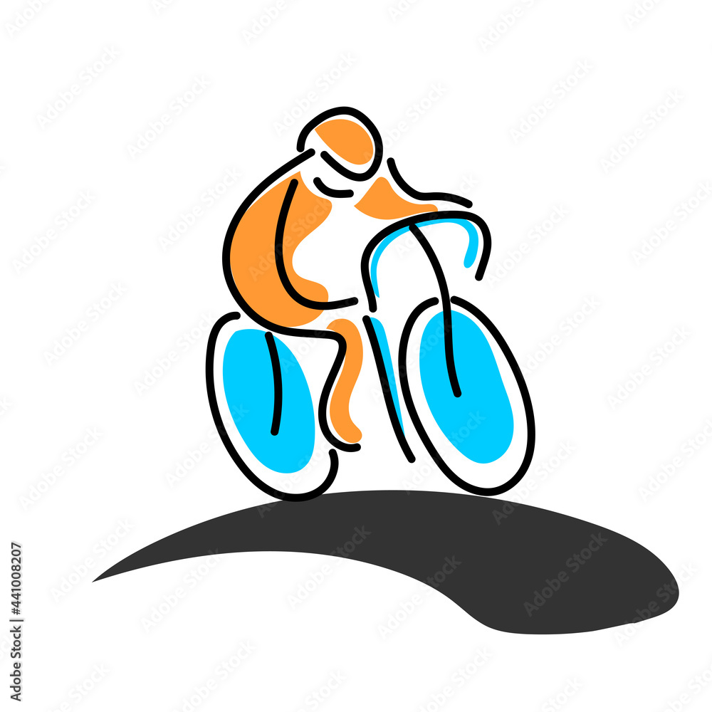 Riding bicycle ìllustration Riding bicycle ìllustration