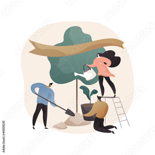 Volunteering abstract concept vector illustration.