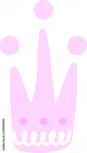 Crown single illustration in vector
