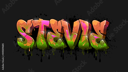 Graffiti styled Name Design - Stevie photo
