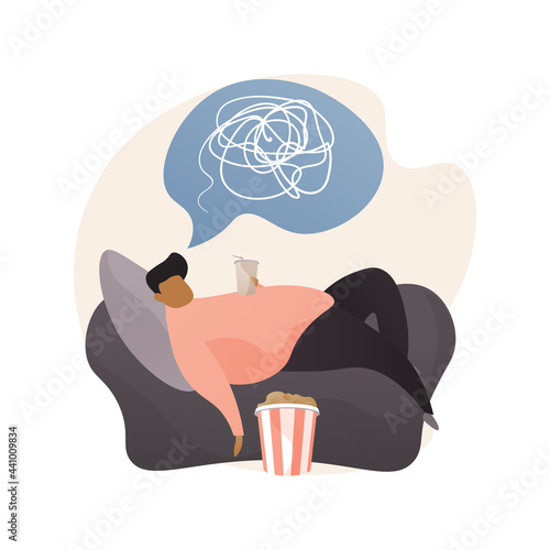 Passive lifestyle abstract concept vector illustration.