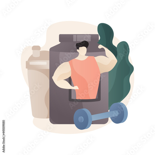 Sports nutrition abstract concept vector illustration.