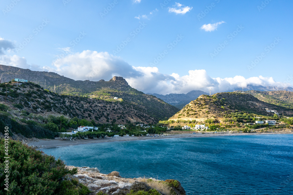 Ferma Bucht mit Bergen Kreta