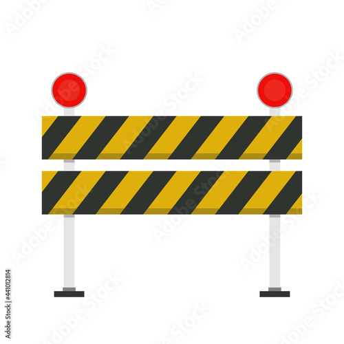 Barricade block vector. fence vector. wallpaper. free space for text.