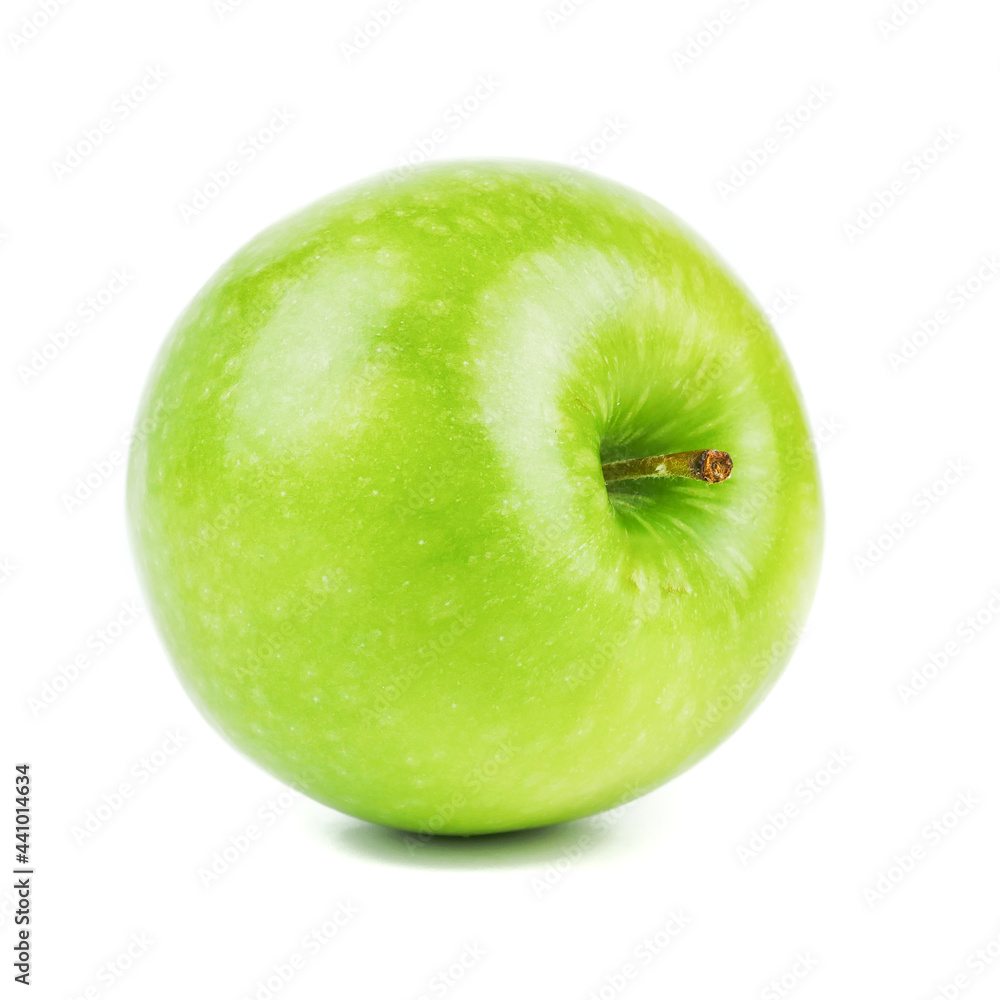 Fresh Ripe green apple isolated on a white background, fruit healthy concept Fresh Ripe green apple isolated on a white background, fruit healthy concept