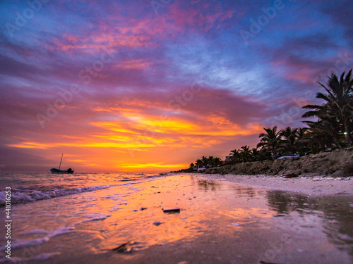 sunset on the beach