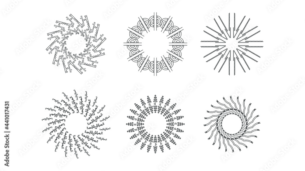 Set Abstract Collection Starburst Sunburst Sunset Black Line Doodle Design Elements Bursting Rays Sunrise Light Radiant Spark Vector Design Style Set Abstract Collection Starburst Sunburst Sunset Black Line Doodle Design Elements Bursting Rays Sunrise Light Radiant Spark Vector Design Style