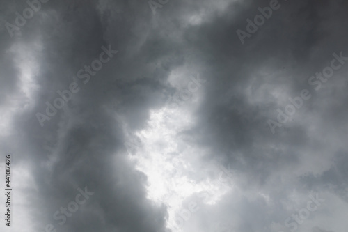 Before heavy rain storm. On the sky is covered all over by the clouds. © kowitstockphoto