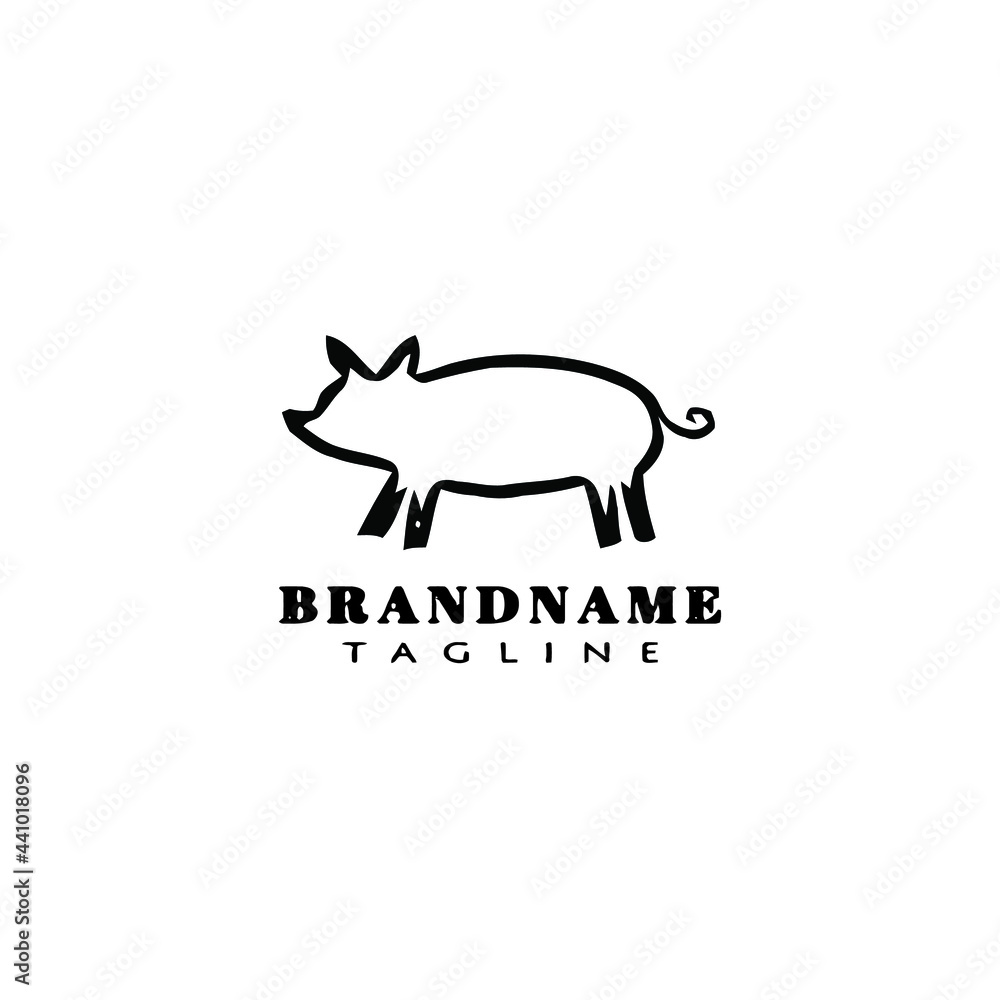 pig logo icon design template vector illustration pig logo icon design template vector illustration