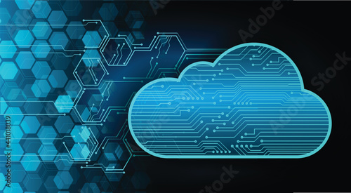 cloud computing circuit future technology concept background