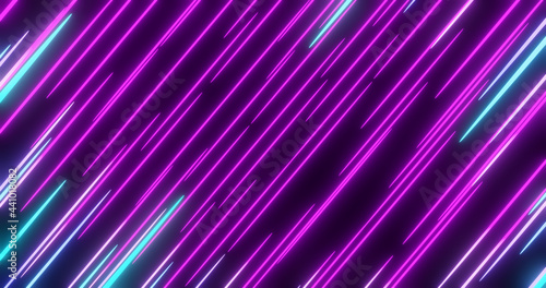 Render with abstract purple and blue glowing lines
