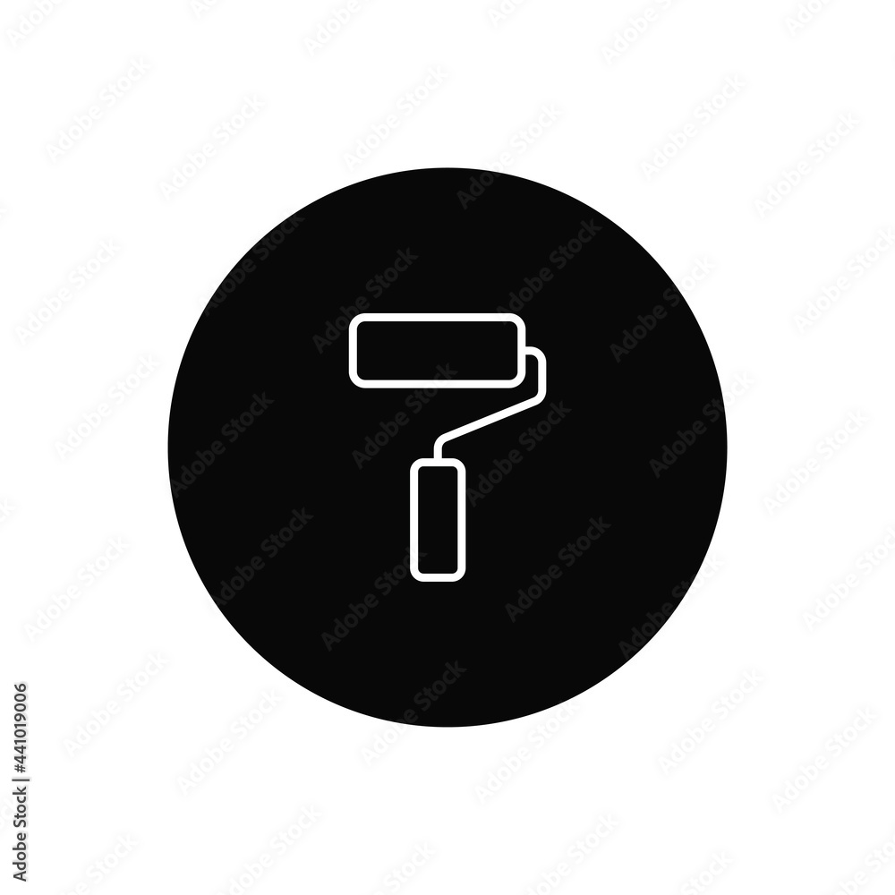 Paint roller icon vector. Roller brush sign Paint roller icon vector. Roller brush sign