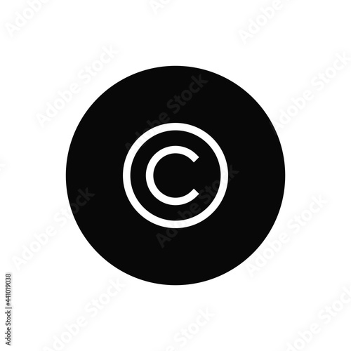 Copyright icon vector. Copyright sign