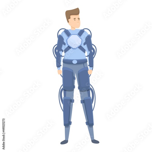 Upgraded exoskeleton icon. Cartoon of Upgraded exoskeleton vector icon for web design isolated on white background