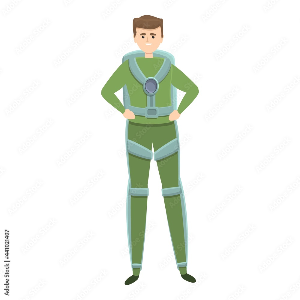 Working exoskeleton icon. Cartoon of Working exoskeleton vector icon for web design isolated on white background Working exoskeleton icon. Cartoon of Working exoskeleton vector icon for web design isolated on white background
