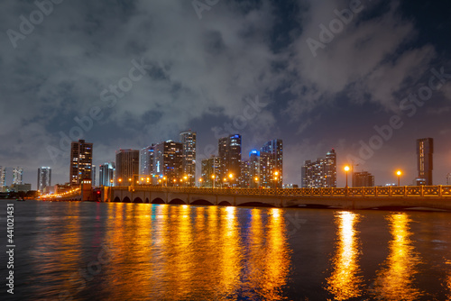 Miami city skyline view from Biscayne Bay. © Volodymyr