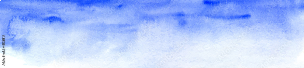 blue watercolor background with a transition from white to blue. Blue watercolor sky, clouds blue watercolor background with a transition from white to blue. Blue watercolor sky, clouds