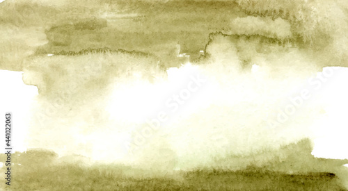 a watercolor gray-green spot. Illustration of smoke or streaks in watercolor
