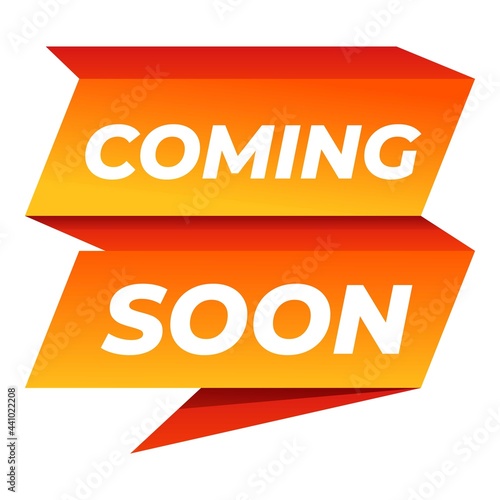 Coming soon sticker icon. Cartoon of Coming soon sticker vector icon for web design isolated on white background