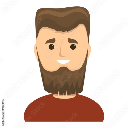 Funny guy with beard icon. Cartoon of Funny guy with beard vector icon for web design isolated on white background