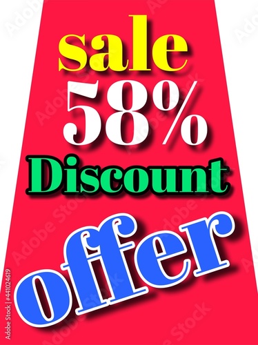 58  discount  sale offer illustration banner board
