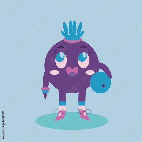 cute bilberry character