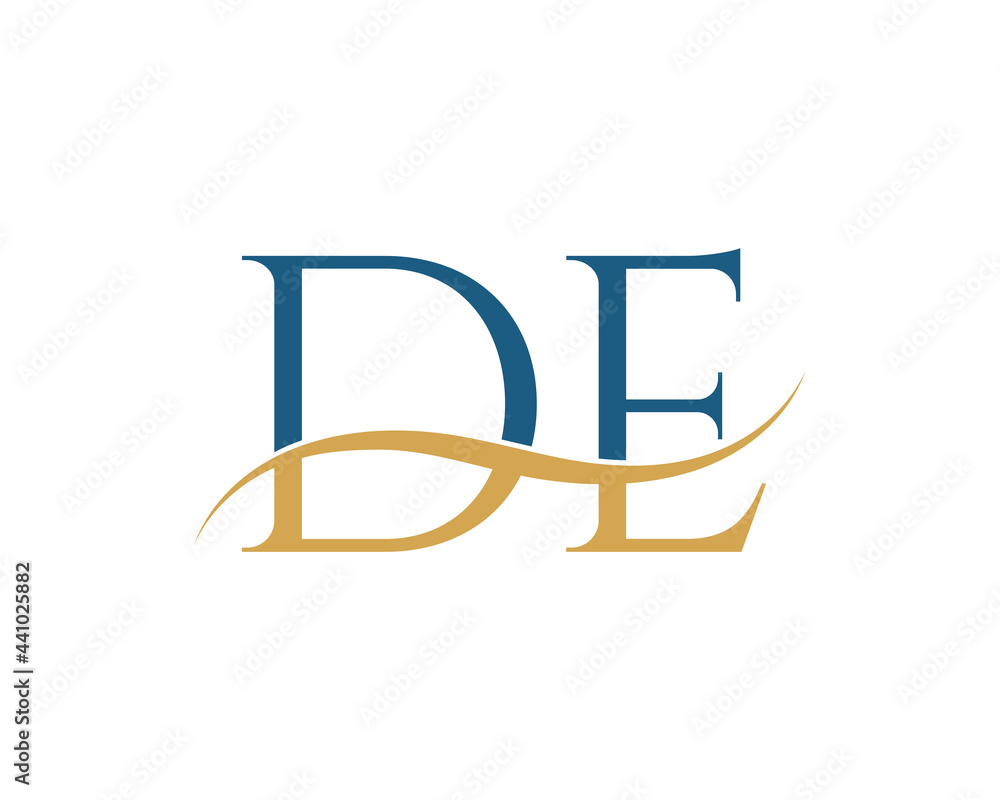 Initial letter DE, DE letter logo design Initial letter DE, DE letter logo design